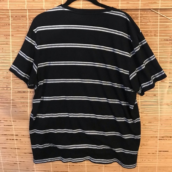 American Rag Mens Striped V-Neck T-Shirt Size Large - Picture 2 of 5